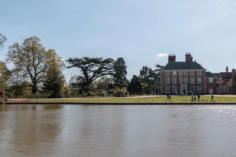 The lake and the Jacobean house at Forty Hall, Enfield